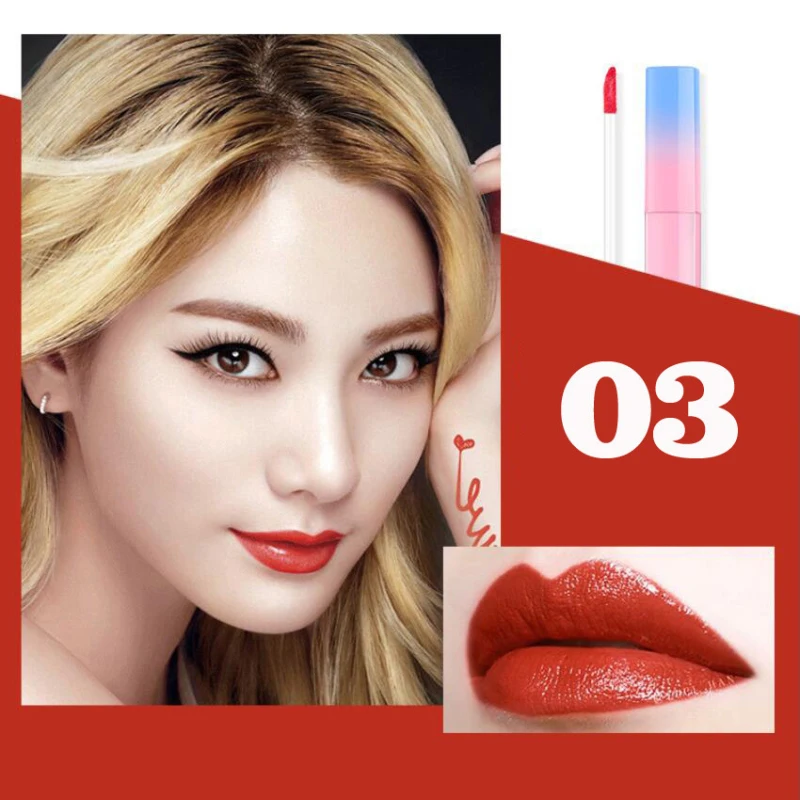 

6 Color Gradient Tube Lip Glaze Lasting Moisturizing Lip Gloss Lipstick Waterproof Not Easy To Stain Cup Maquillaje TXTB1