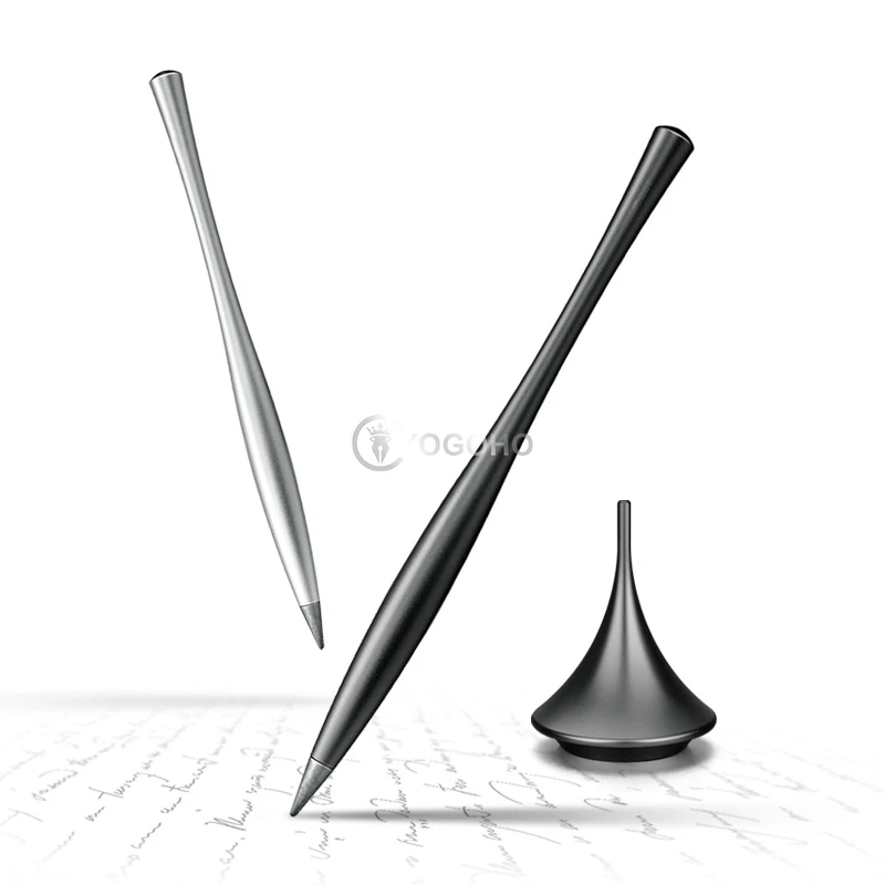 Gyro Spinning Permanent Eternal Pen Ink-Less Pencil Metal Creative Gift Black/Silver/Gray Office and School Stationery |