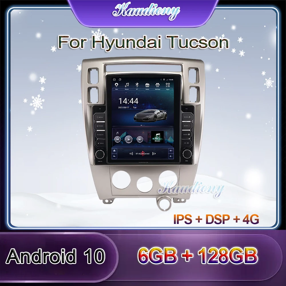 

Kaudiony Tesla Style Android 10.0 Car Radio For Hyundai Tucson Auto GPS Navigation Car DVD Multimedia Player Stereo 4G 2005-2014