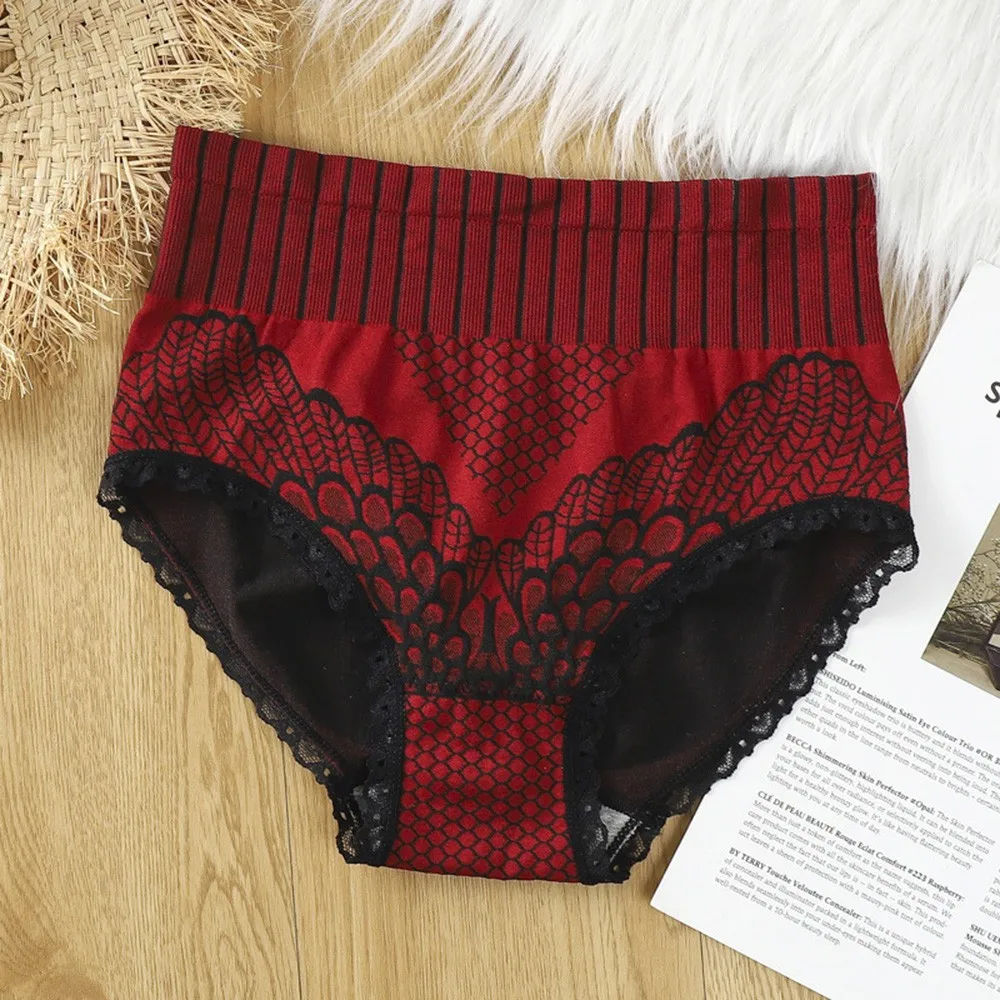 

Sexy Lace Women's Underwear Polyamide High-waisted Abdomen And Hips Breathable Panties Sexy Lingerie Panties Briefs 2021 New