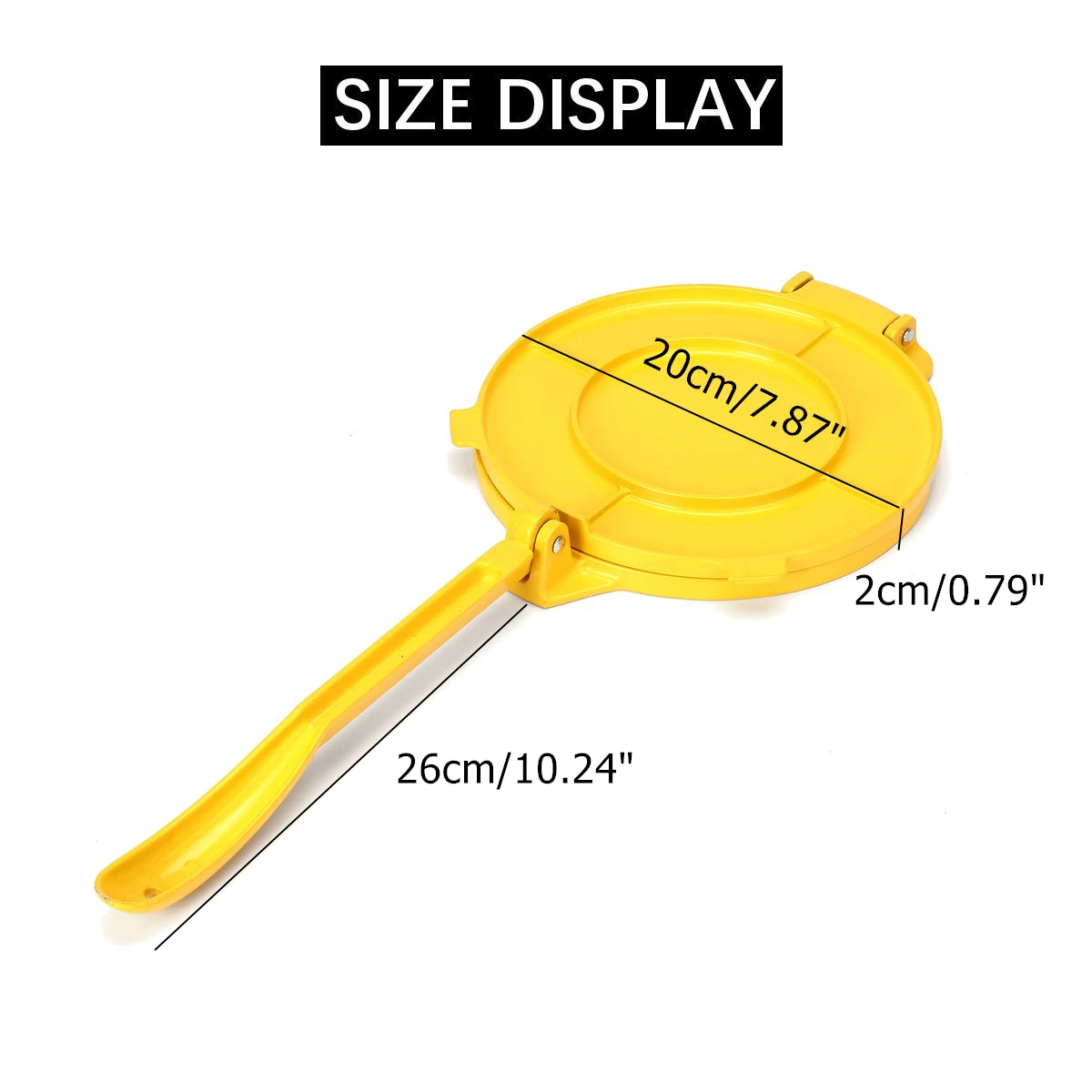 

Foldable Tortilla Press Maker Aluminum Flour Corn Baking Kitchen Tool 8 Inches