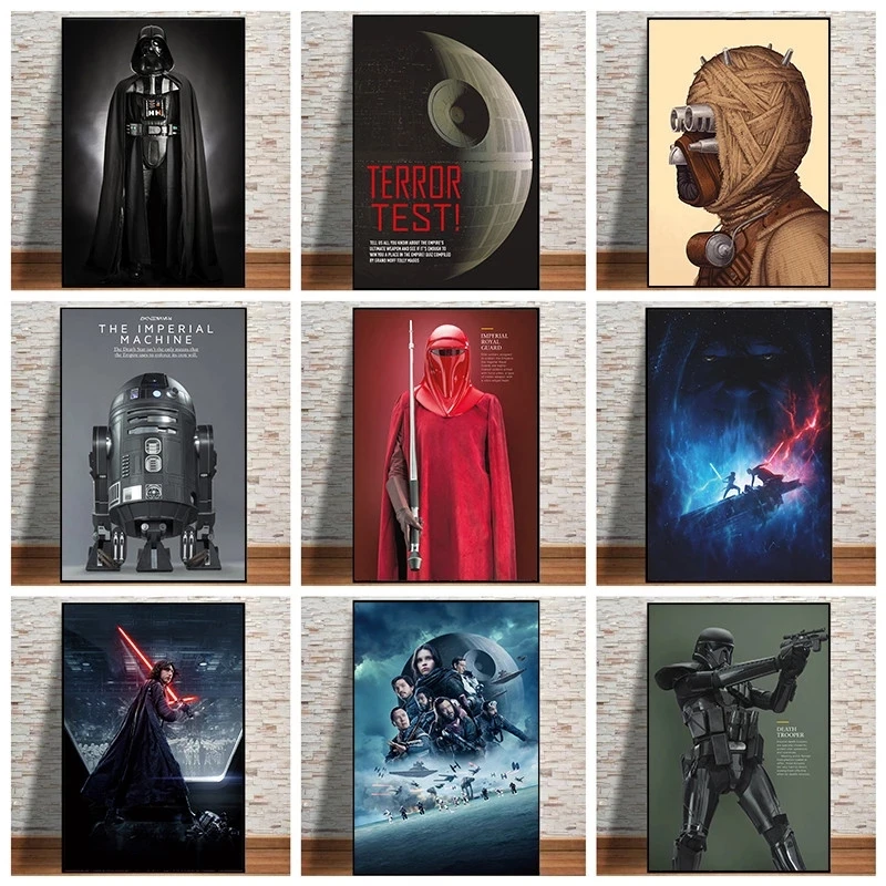 

Disney Darth Vader Yoda Canvas Painting Star Wars Jedi Knight Posters Prints Wall Art Movie Pictures Home For Office Bar Decor