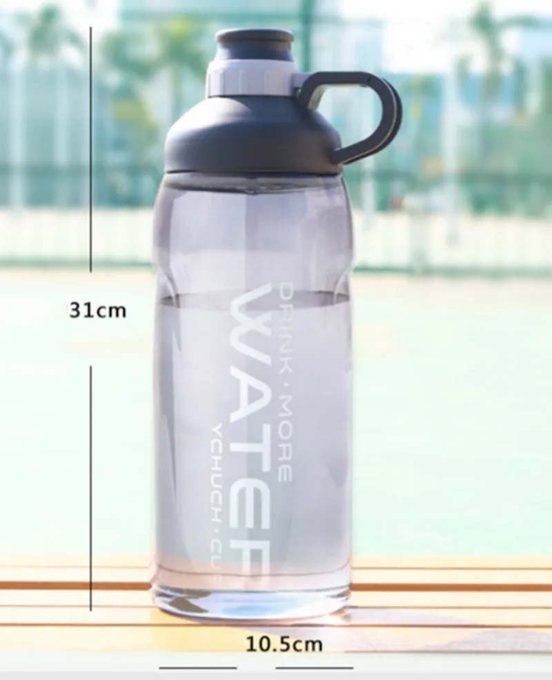 2000 мл большая емкость бутылки для воды BPA бесплатно тренажерный зал фитнес чайник