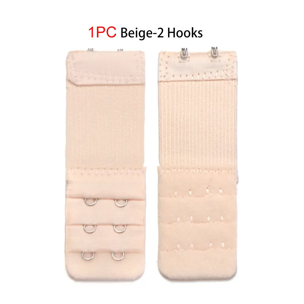1PC nude-2 Hooks 1 шт. удлинитель для бюстгальтера для женщин Дамский бюстгальтер на ремешке с пряжкой Регулируемый бюстгальтер расширение 2,3, 4 крючка нижнее белье бюстгальтер аксессуары - Цвет: 1PC nude-2 Hooks