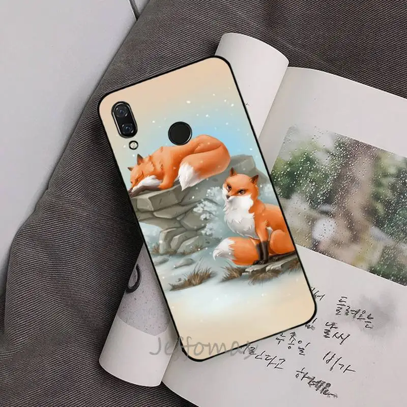 

Cute Fox In Autumn leaves forest Phone Case For Xiaomi Redmi note 4 4X 8T 9 9s 10 K20 K30 cc9 9t pro lite max