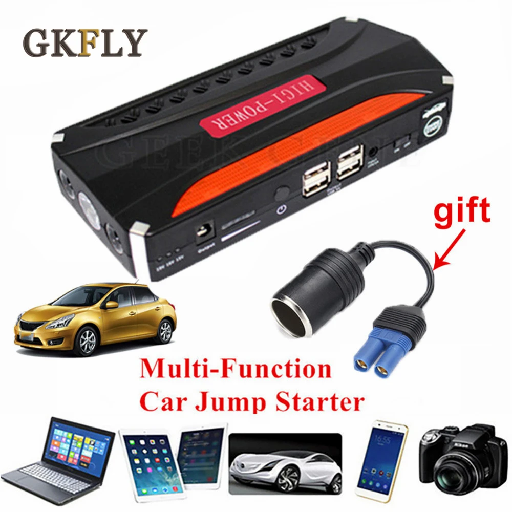 GKFLY многофункциональное аварийное автомобильное пусковое устройство 12 В портативное зарядное устройство автомобильное зарядное устройство Аккумуляторный усилитель автомобильные пусковые кабели устройства