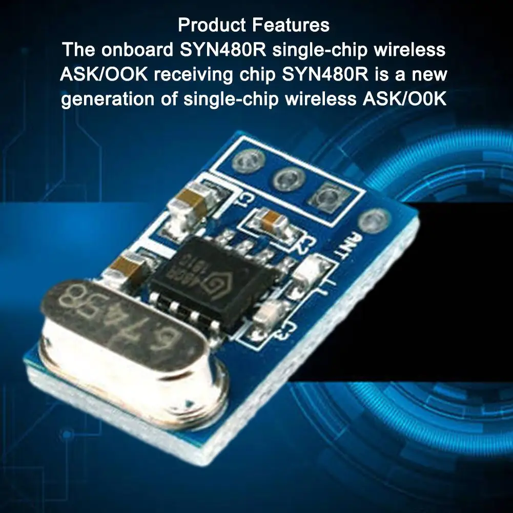 

1Pcs 6.7458-433MHZ Wireless Receiving Module Transmitter Hot Receiver SYN400R PCB Chip ASK/OOK Sale 2021 Board SYN480R V6Q9