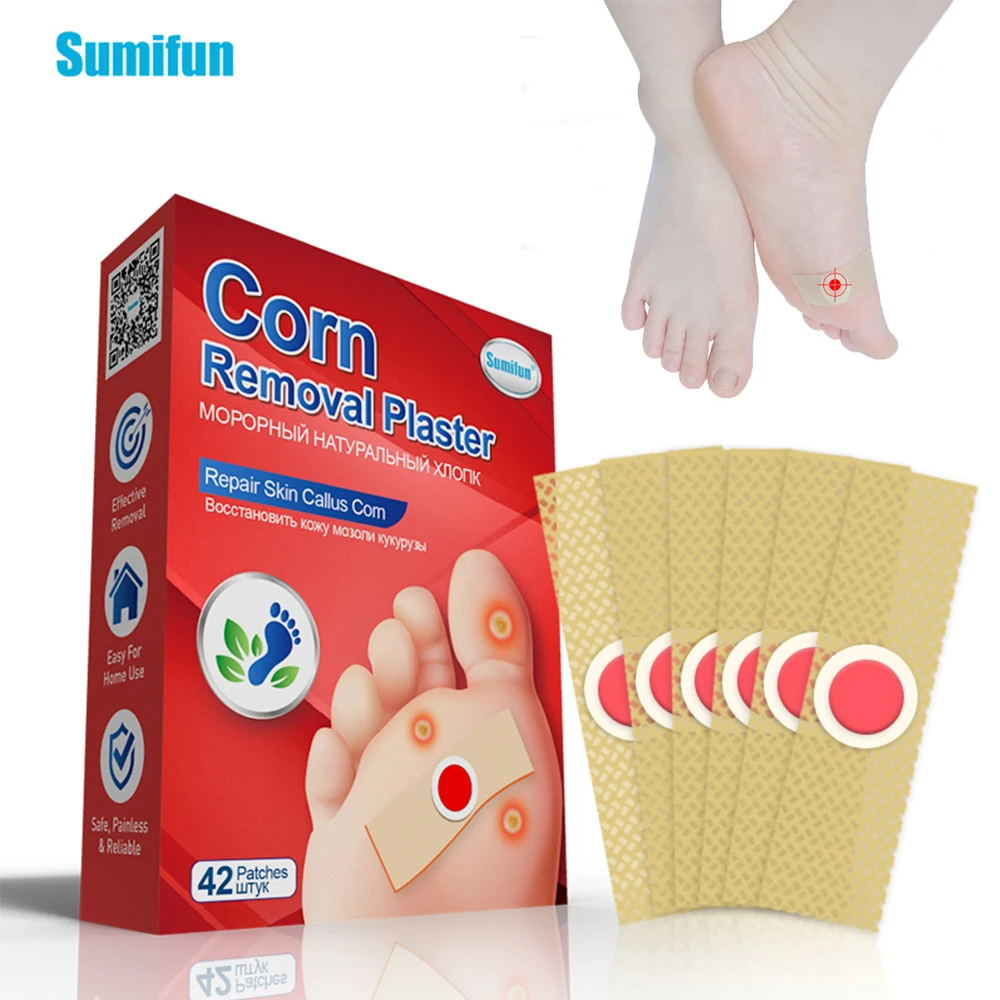 

126pcs Sumifun Warts Remover Plaster Foot Corn Killer Calluses Plantar Medical Plaster Pain Relief Pads Patch Curative Plaster