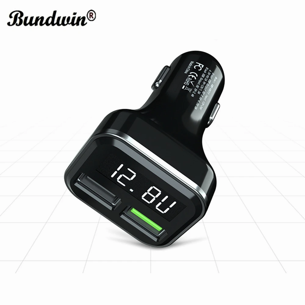 Зарядное устройство Bundwin автомобильное с двумя USB портами 5 В 3 А 2 4 А|Зарядные