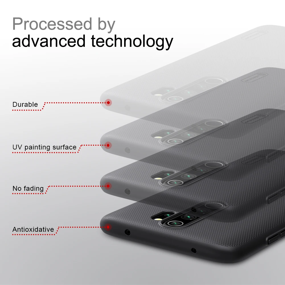 Матовый чехол Nillkin для Xiaomi Redmi Note 8 Pro суперматовый защитный ультратонкий