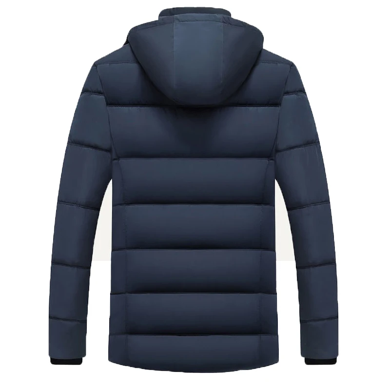 Winter Men's Down Cotton Padded Clothes Middle-Aged And Elderly Dad's New Plush Thickened Coat