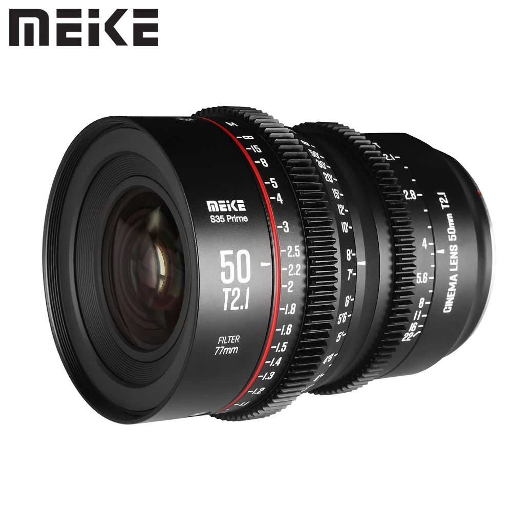 Meike 50 мм T2.1 S35 кинообъектив с ручной фокусировкой для Canon EF Mount/ EOS C100 Mark II C200 300 C300 III/