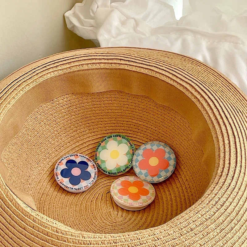 universal mobile phone bracket 3d cute flowers phone expanding stand finger holder for phone stand accessories for mobile phones free global shipping