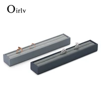 oirlv grey pu leather ring display stand 2542 5cm ring organizer rack with microfiber jewelry organizer customize