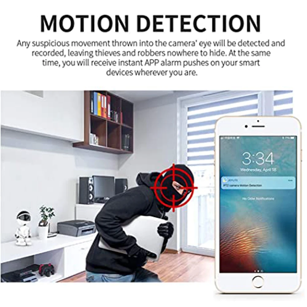 HD WIFI IP Camera 1080P Home Secutity Wireless Baby Monitor Auto Track Robot Surveillance Video APP Control | Безопасность и