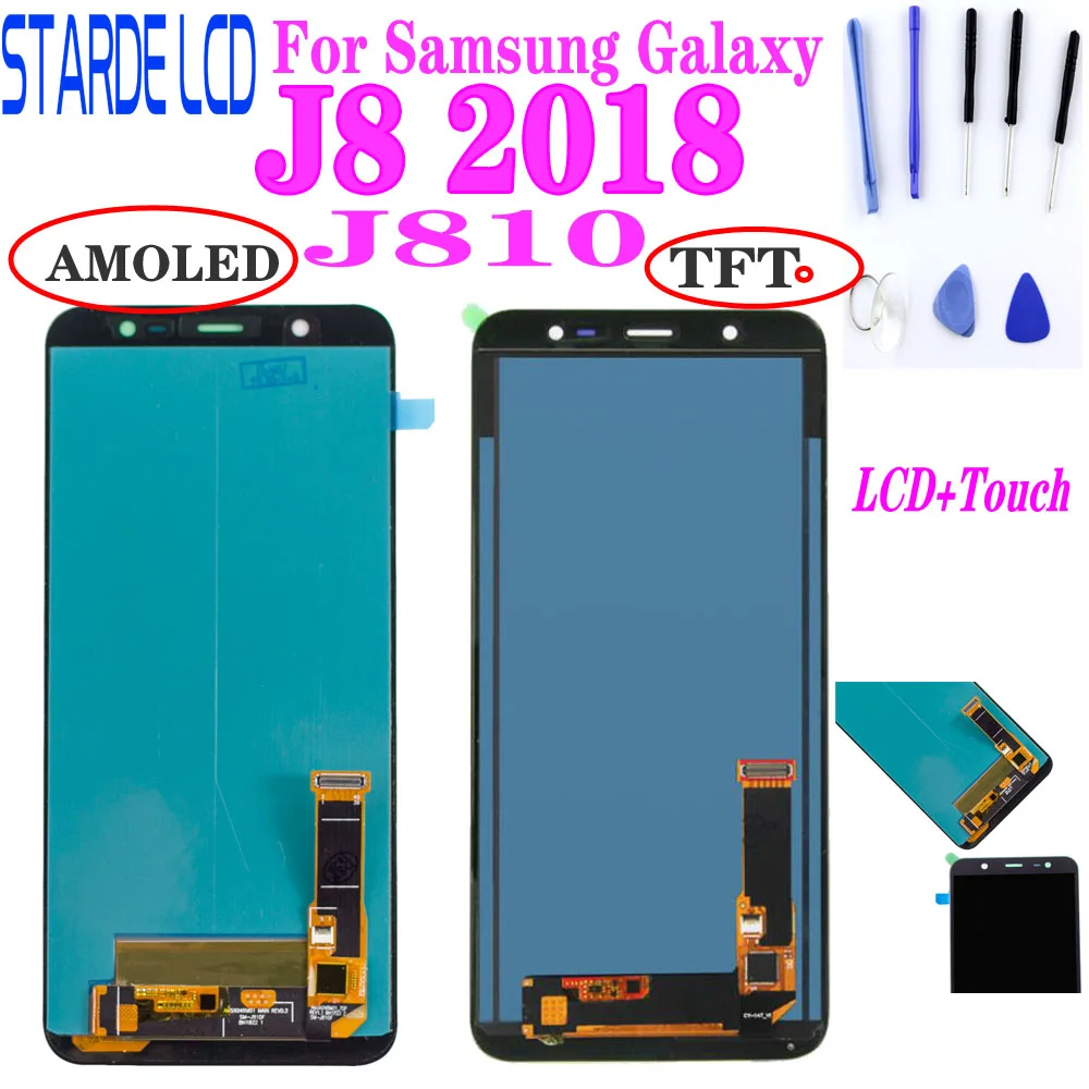 ЖК дисплей 6 0 ''Super AMOLED TFT для SAMSUNG J8 2018 J810 SM J810M J810F J810Y экран с сенсорным