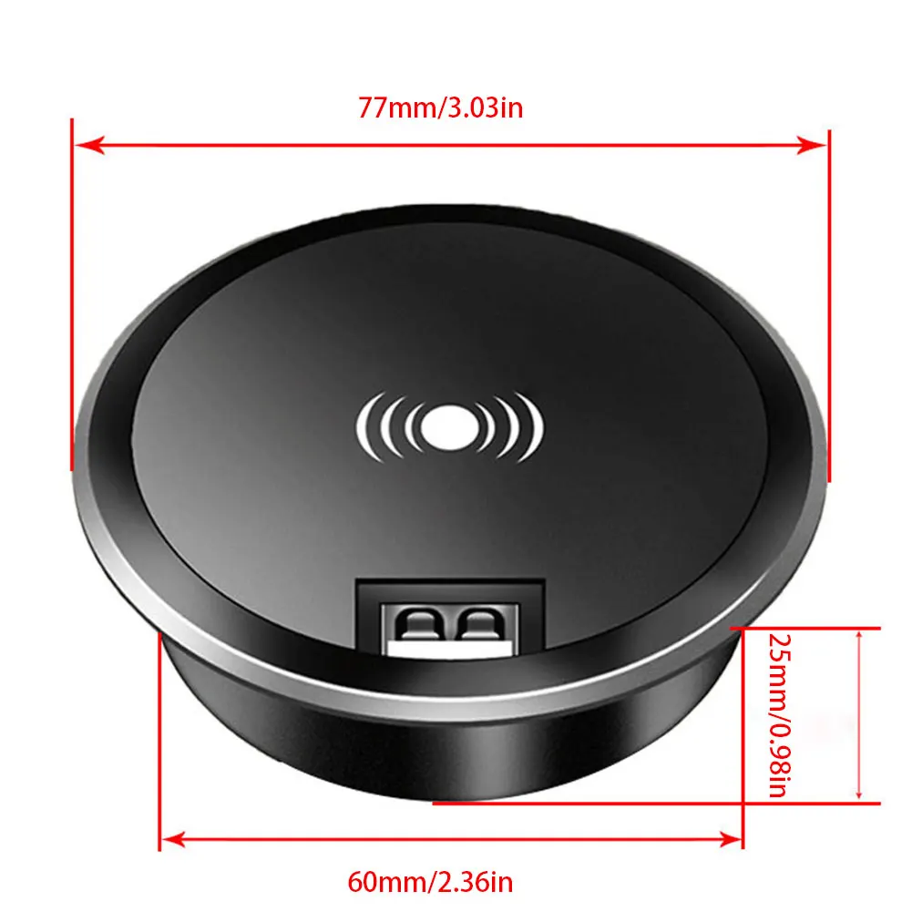 

Wireless Charger Desktop Embedded Fast Charger Station 10W 5W USB Phone Charger for Desk Bedside Table For Qi wireless charging