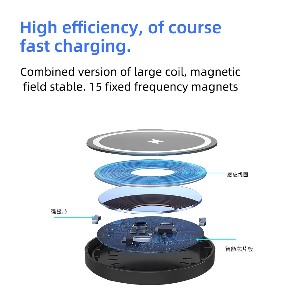 

Magnetic Wireless Charger 15W Fast Wireless Charging For iPhone 12 Pro Max Magnet Adsorption For iPhone 12 Mini Magsafe Charger