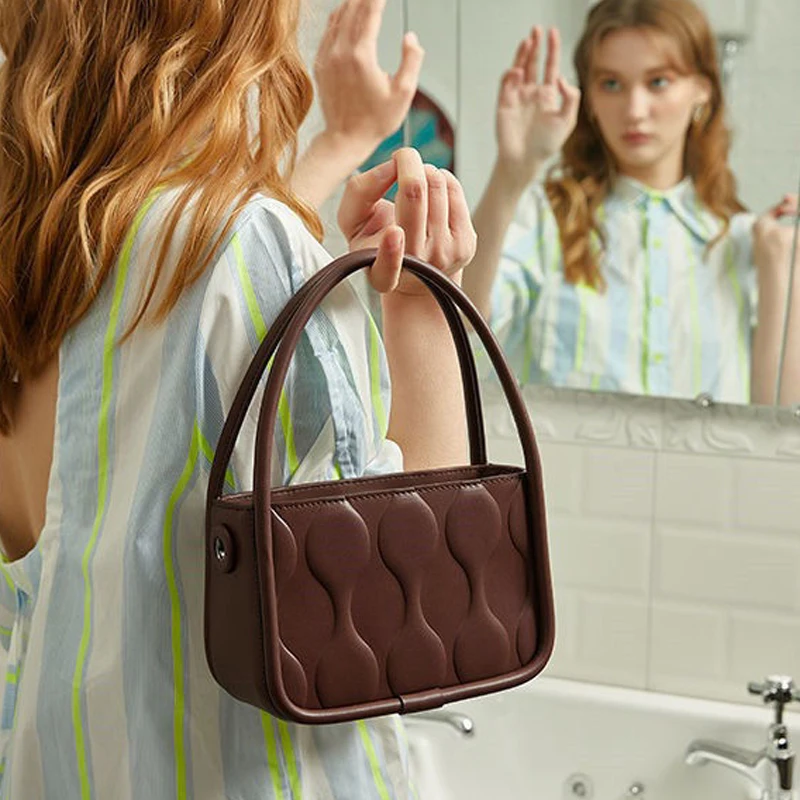 

Коричневая Женская сумочка, модная маленькая сумка-тоут для сотового телефона, Новое поступление 2021, сумки-мессенджеры на цепочке, женская ...