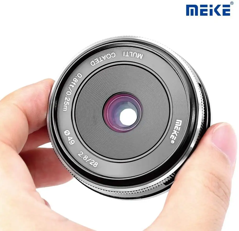 Meike 28 миллиметровый объектив с ручной фокусировкой f2.8 для Sony E Mount A6000 A6400 A6300 A6500 A7