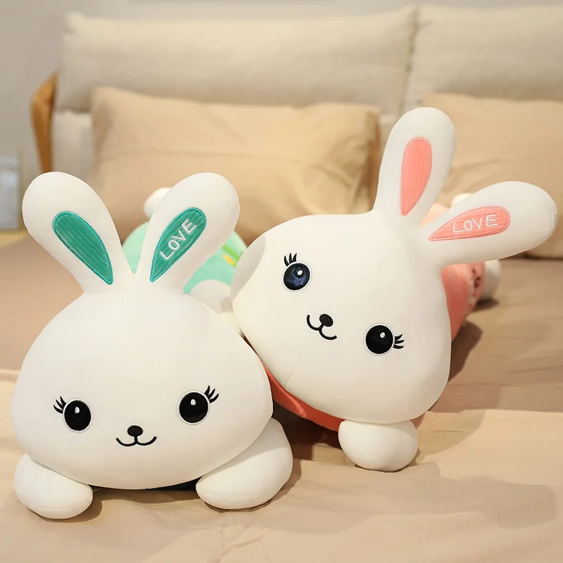 

New Cute Princess Rabbit Plush Long Pillow Soft Stuffed Cartoon Bunny Doll Office Nap Sleeping Cushion Kids Girls Lover Gifts