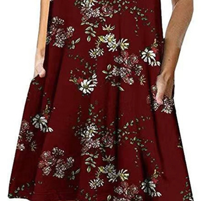 Пикантные летние платья размера плюс свободное пляжное платье для женщин Ретро