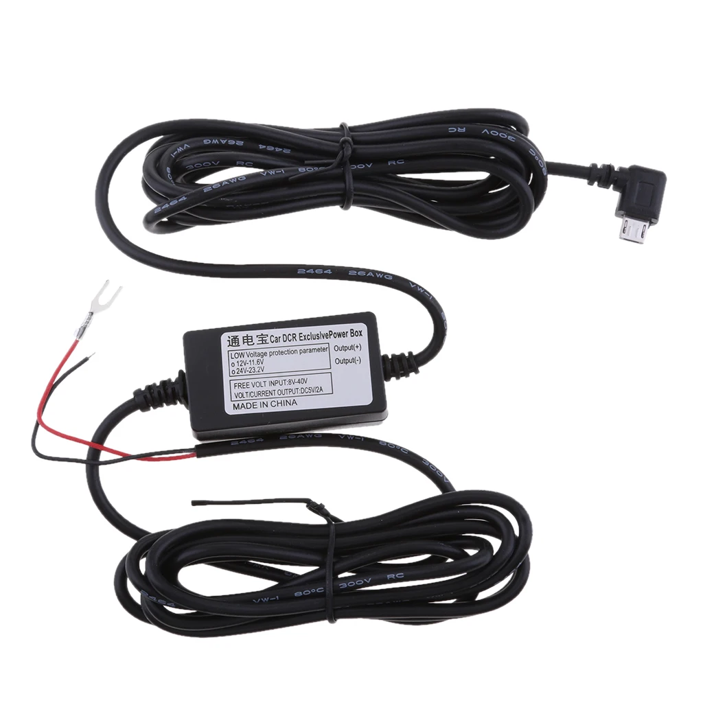 Жесткий кабель скрытая проводка 5 в 2 1 а мини USB Автомобильное зарядное устройство