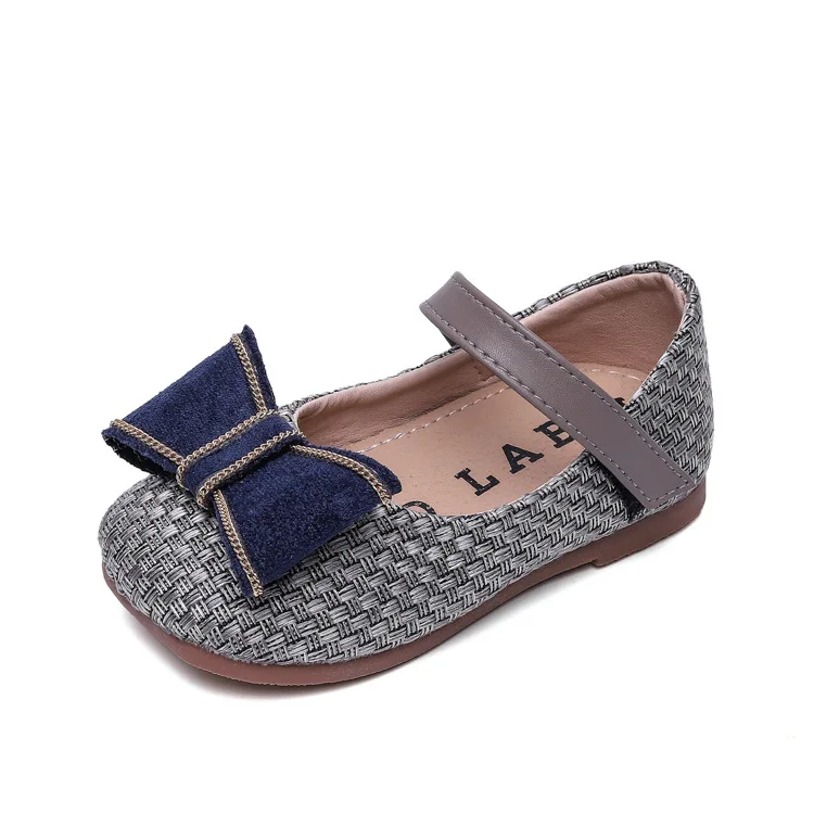 

NEW ARRIVES Girl's bow princess shoes spring autumn soft soles learn to walk baby shoes high quality baby leather shoes 21-30