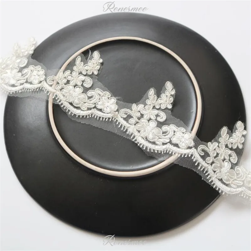 5 м Новое поступление ткань цвета слоновой кости полиэстер Цветочная