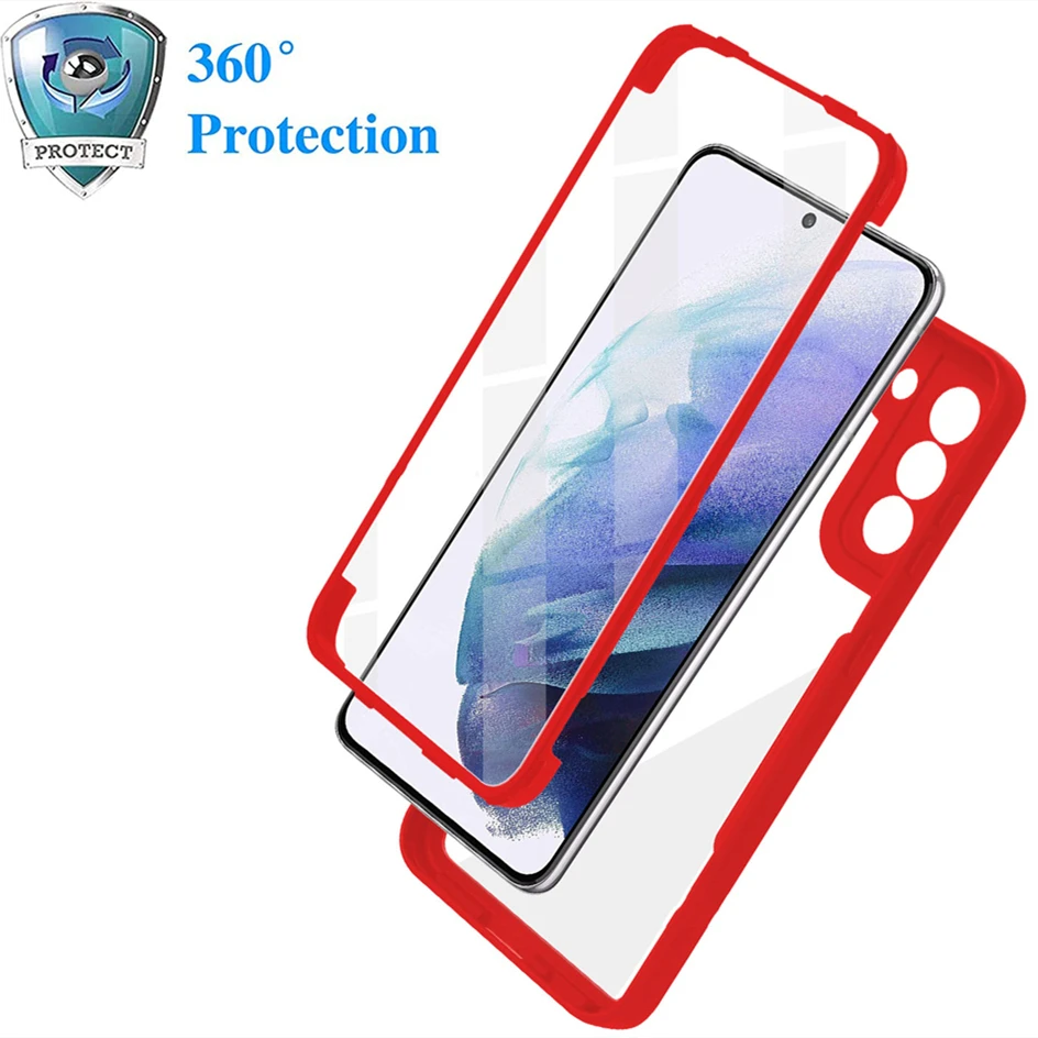 

360 Full Phone Case For Samsung Galaxy S21 Plus A21s A02s A03s A12 A22 A32 A52 A72 A82 5G M02s M12 M22 F02s F12 Soft TPU Cover