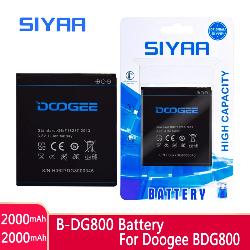 SIYAA B DG800 BDG800 оригинальный смартфон Батарея Для Doogee высокое Ёмкость 2000 мА/ч