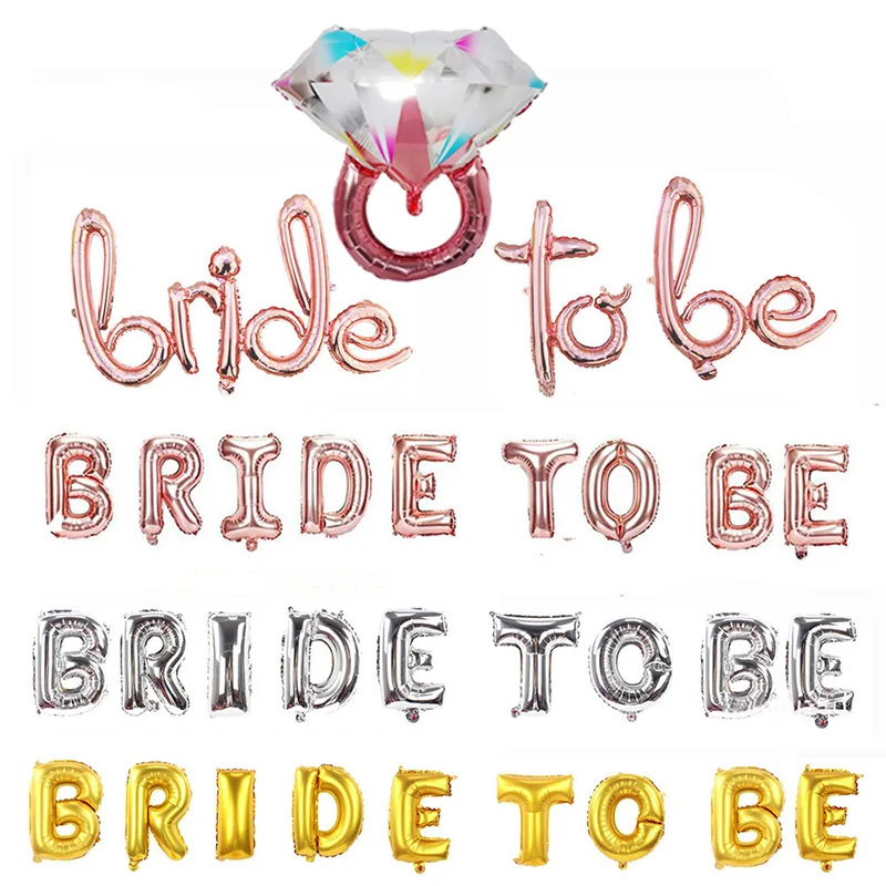 Розовое золото для молодоженов ожерелье буквы &quotBride to be" Фольга воздушные шары
