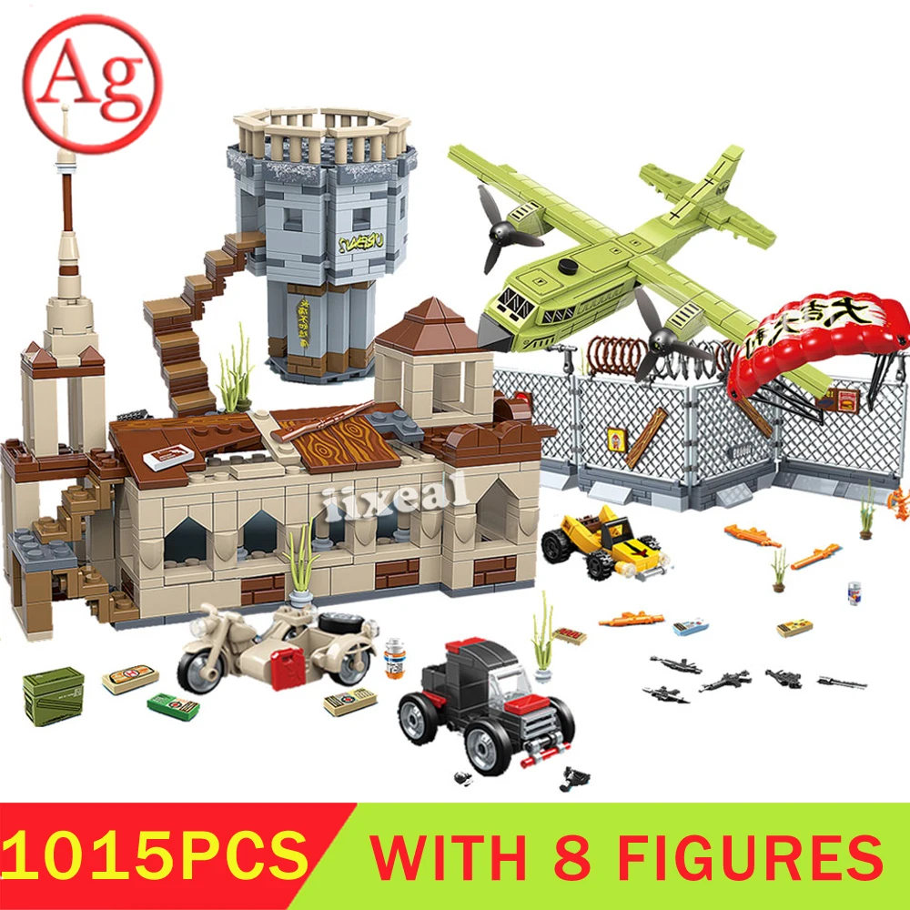 PUBGED аксессуары пистолет военные Строительные блоки просветить оружие шлем