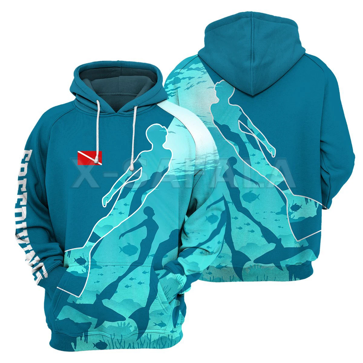 

Scuba Free Diving 3D All Print XS-7XL Hoodies Man Women Harajuku Outwear Zip Up Mens Pullover Sweatshirt Casual Unisex Jacket