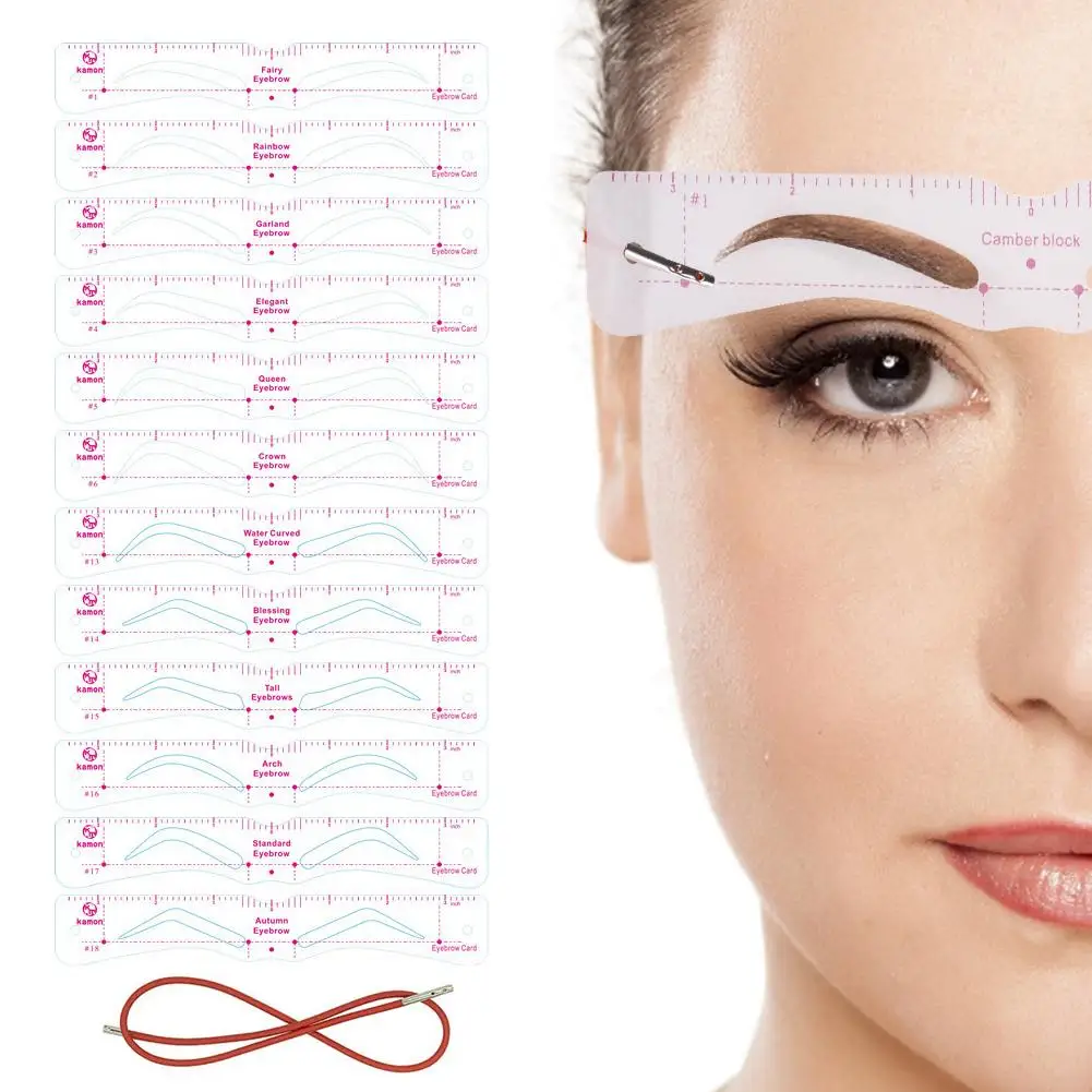 New Fashion 24 Styles Eyebrow Shaping Stencils Grooming Kit Makeup Shaper Set Template Women Beauty Tool