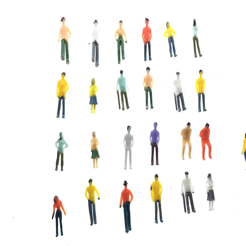 100 шт. масштабная модель цветная фигурка игрушки архитектура миниатюрные