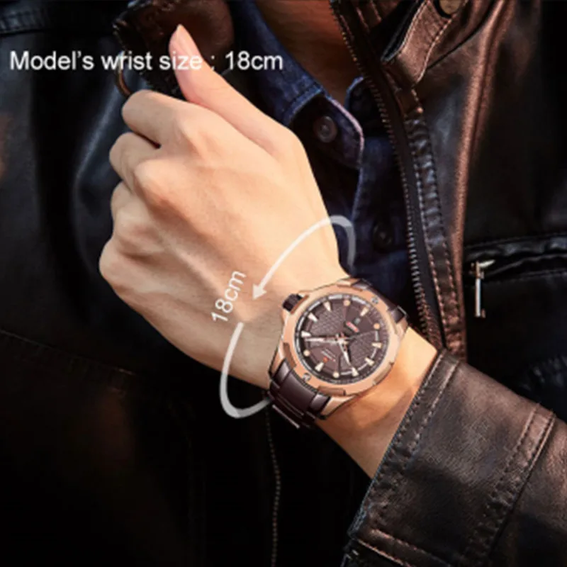 

NAVIFORCE Fashion Brown Business Quartz Man Watches Military Sport Waterproof Wrist Watch For Men Male Clock Relogio Masculino