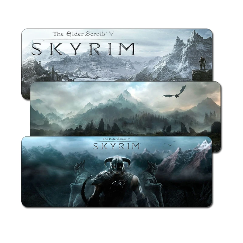 

Gaming Mouse Pad Gamer The Elder Scrolls V Skyrim XL Large Rubber Mousepad 80x30cm Locking Edge Keyboard Pad Computer Desk Mat