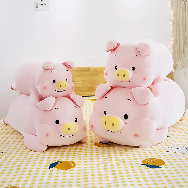 

Net celebrity with the same paragraph lying pig cartoon soft cute pig pig doll pillow cute pet cherry pig plush toy