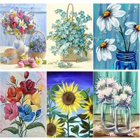 new 5d diy diamond painting full square round drill insert flower diamond embroidery scenery cross stitch crafts home decor gift