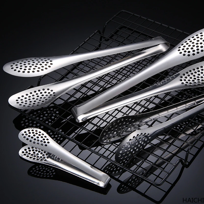 

Stainless Steel Kitchen Tongs BBQ Steak Clip Salad Bread Cooking Food Serving Tongs Restaurant Food Folder Kitchen Tools