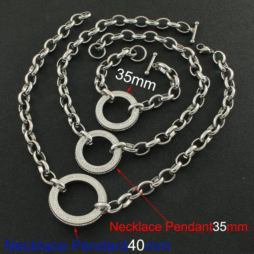 Ювелирный Комплект из колье и сердца нержавеющей стали