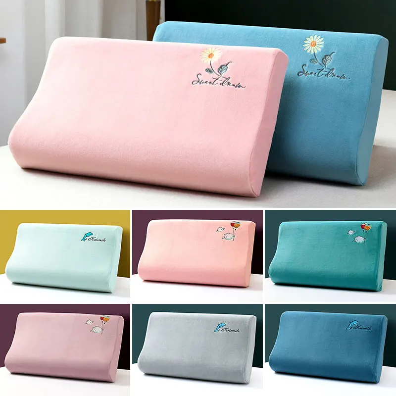 Бархатная наволочка из латекса однотонная в клетку для сна подушка пены с