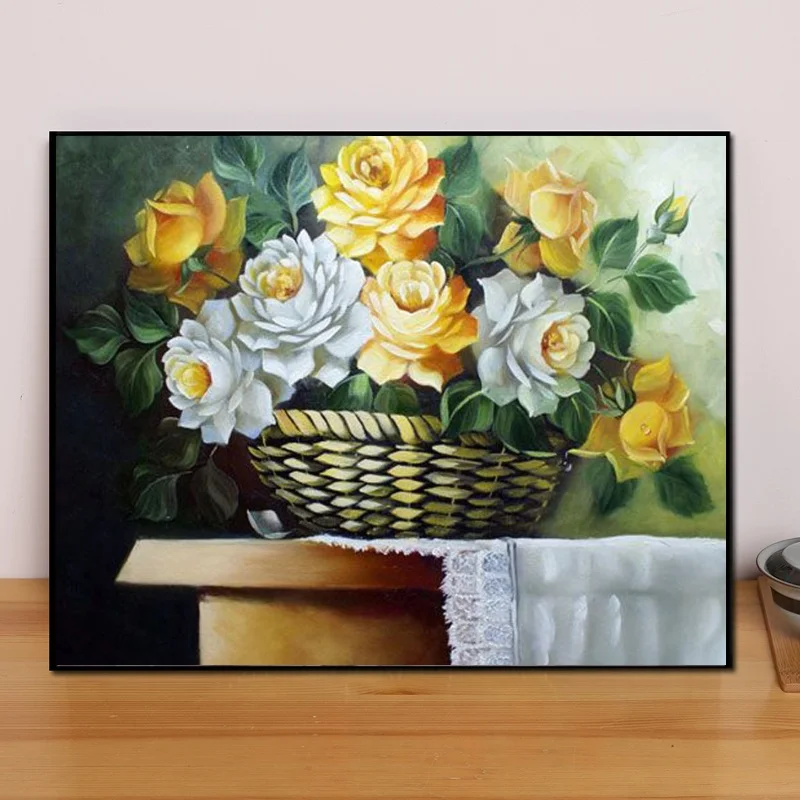 Алмазная краска цветы алмазная набор для рукоделия полная дрель круглая | Дом и