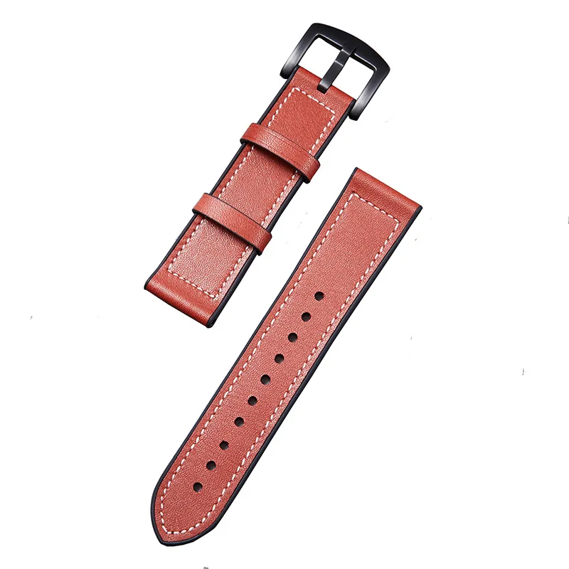 Ремешок для часов аpple креативный из натуральной кожи силиконовый двухслойный