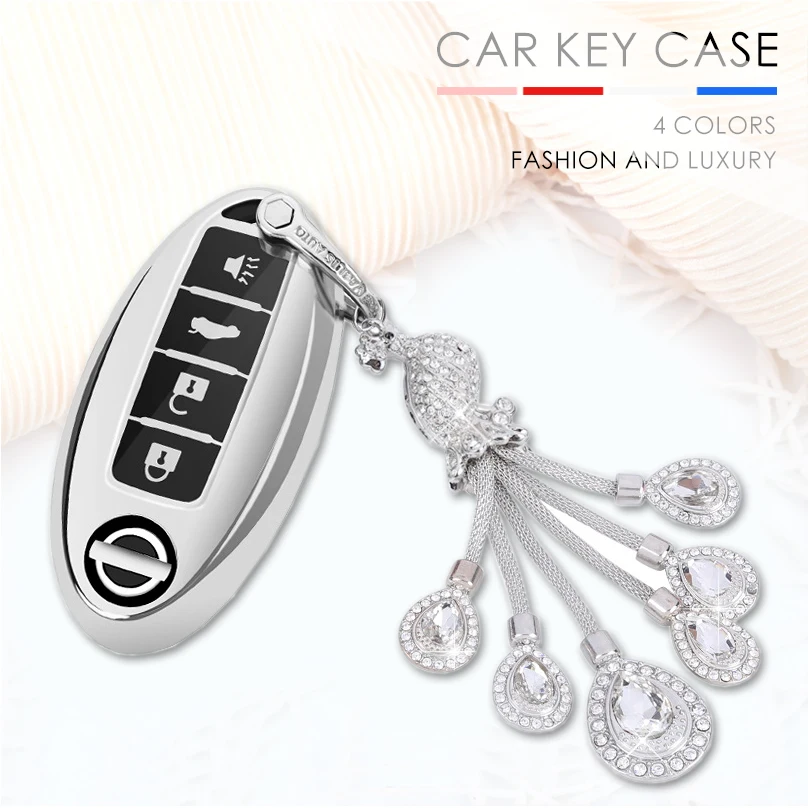 Роскошный чехол для автомобильного ключа с бриллиантами ключей кристаллами