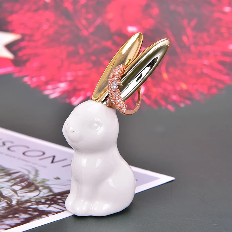 Креативные в европейском стиле милые керамические кролики украшения для дома