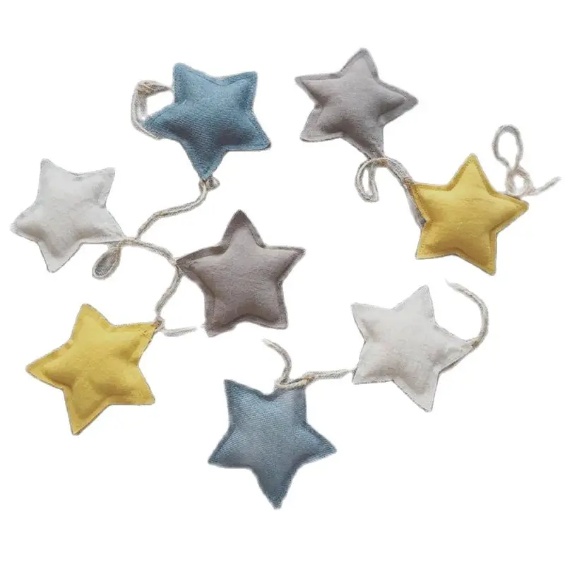 

Nordic Baby Room Ornaments Bed Hanging Handmade Nursery Star Garlands Christmas Kids Bedroom Wall Decorations Photography Props