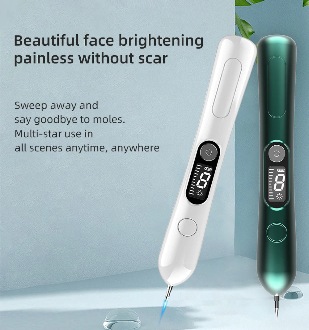 

LCD Laser Plasma Pen Mole Freckle Removal Beauty Machine Blemish Wart Dark Spot Skin Tag Remover Tool 9 Level With LED Lighting