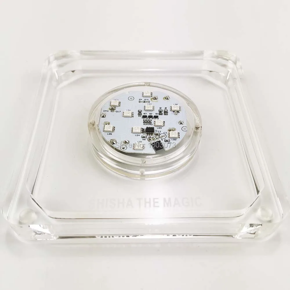 

Original shisha the magic bucks accessories aluminum bowl Led light hookah shisha base acrylic light base with remote controller